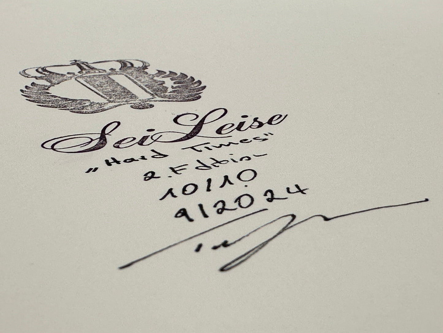 seiLeise // Temps difficiles // 2e édition