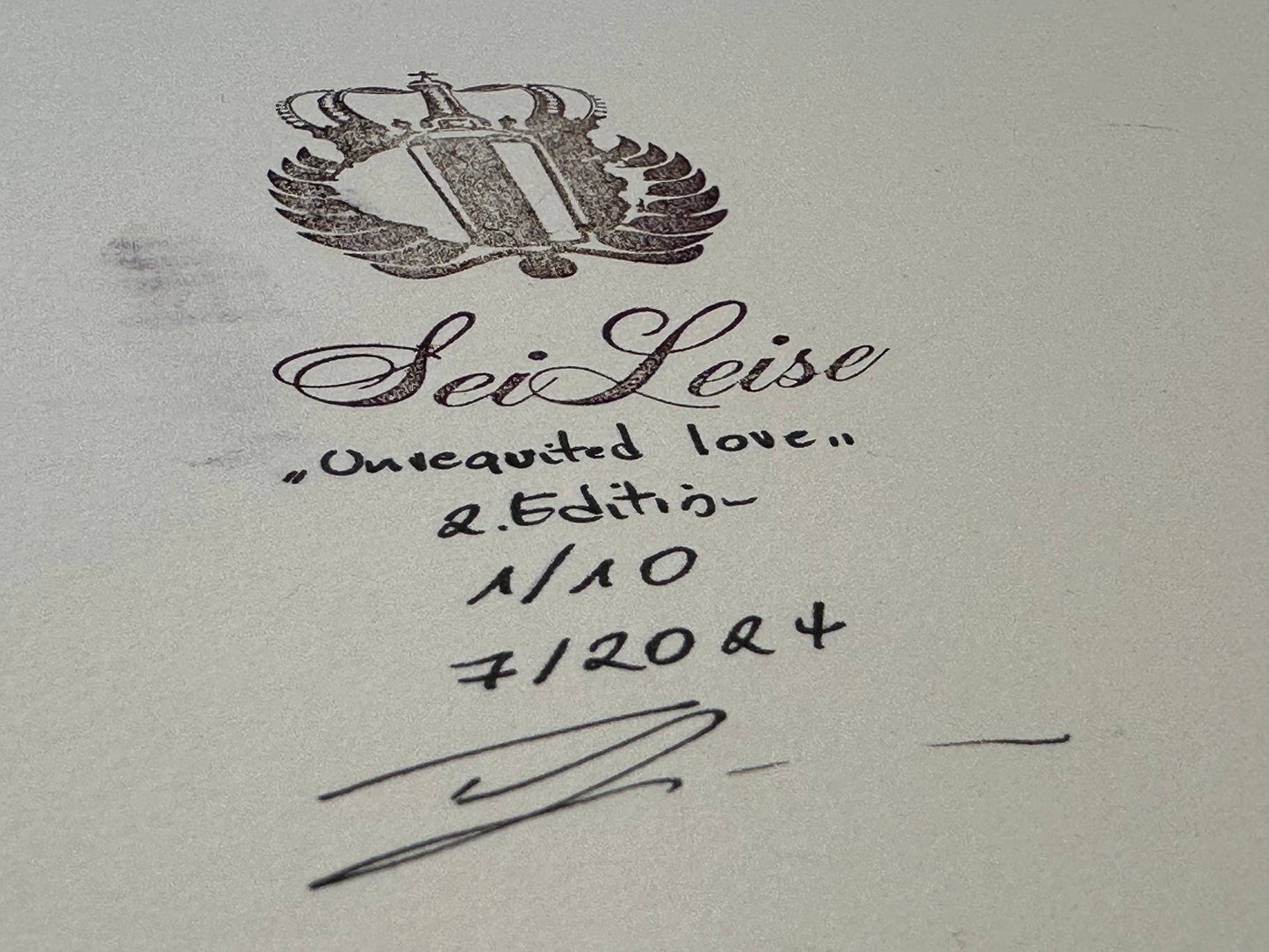 seiLeise // Unrequided Love // 2. Edition