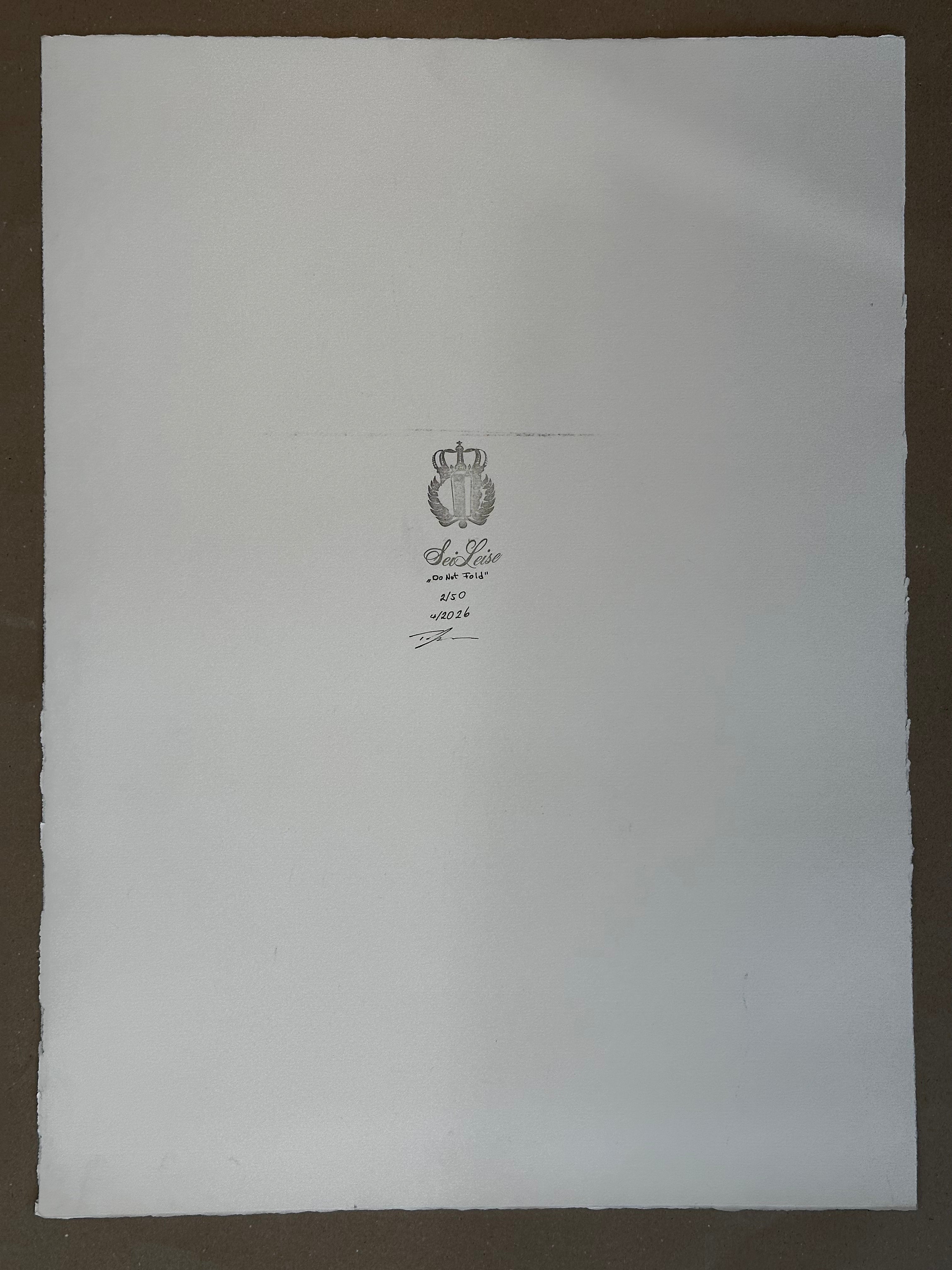 "do not fold" / Edition