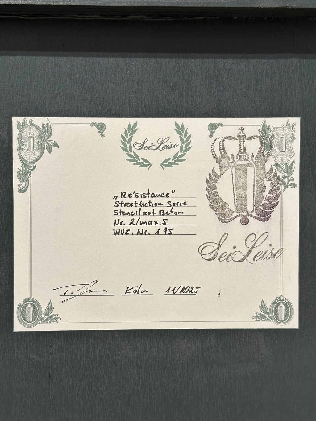 "Résistance" / limited original